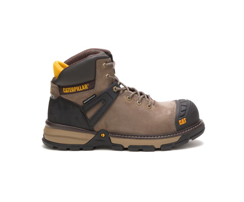 Panske Pracovne Topanky Caterpillar - Excavator Superlite Waterproof Nano Toe - Tmavo Hnede ( 6432-C